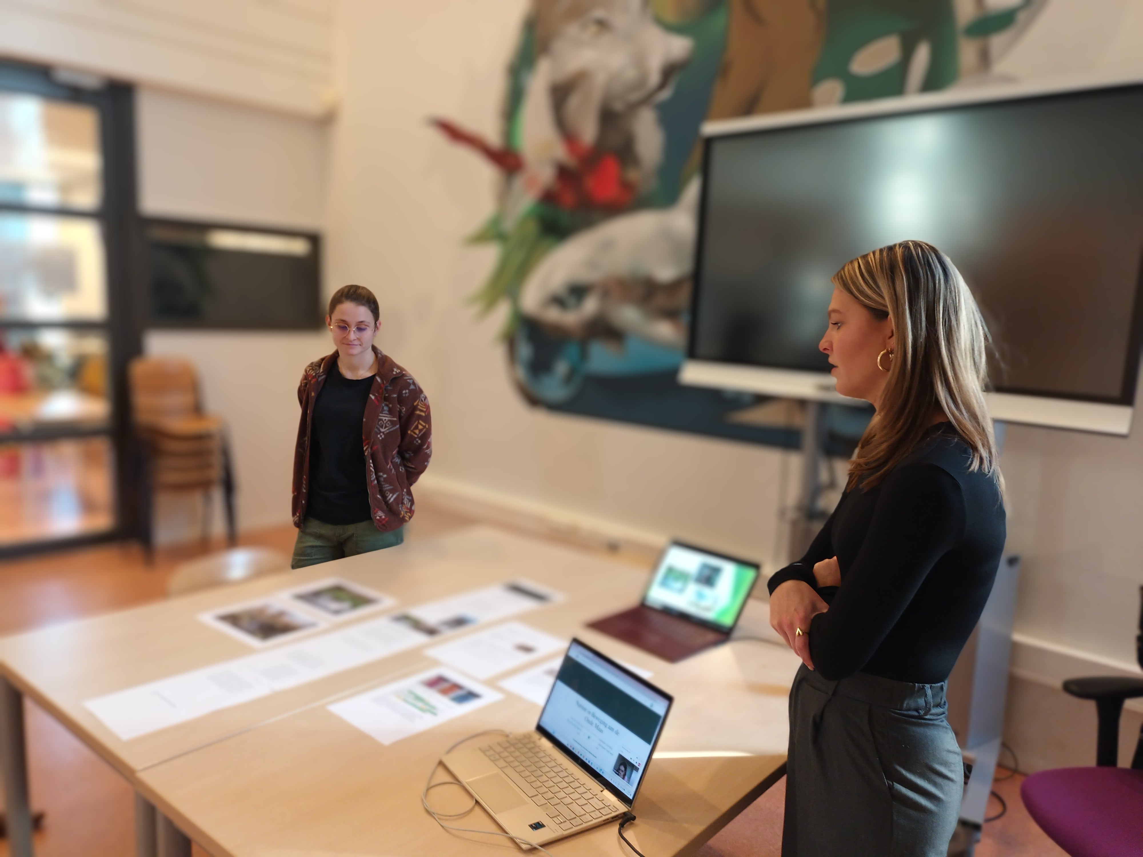 Studenten presenteren hun werk