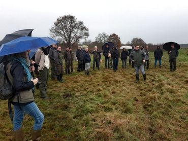 Veldexcursie met uitleg over het watervasthoudende vermogen van de Maashorst (Bron Michiel Wallis de Vries)