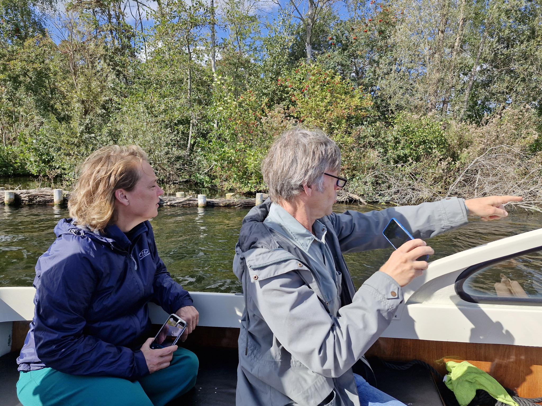 Esther Blom en Jeroen Helmer op de Vinkeveense Plassen