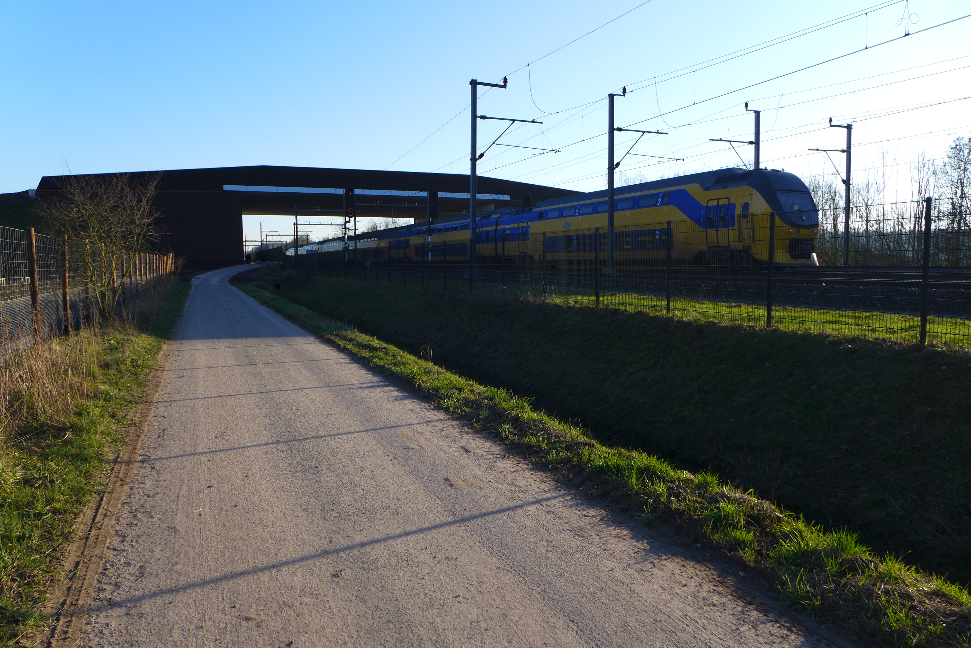 Natuurbrug over het spoor