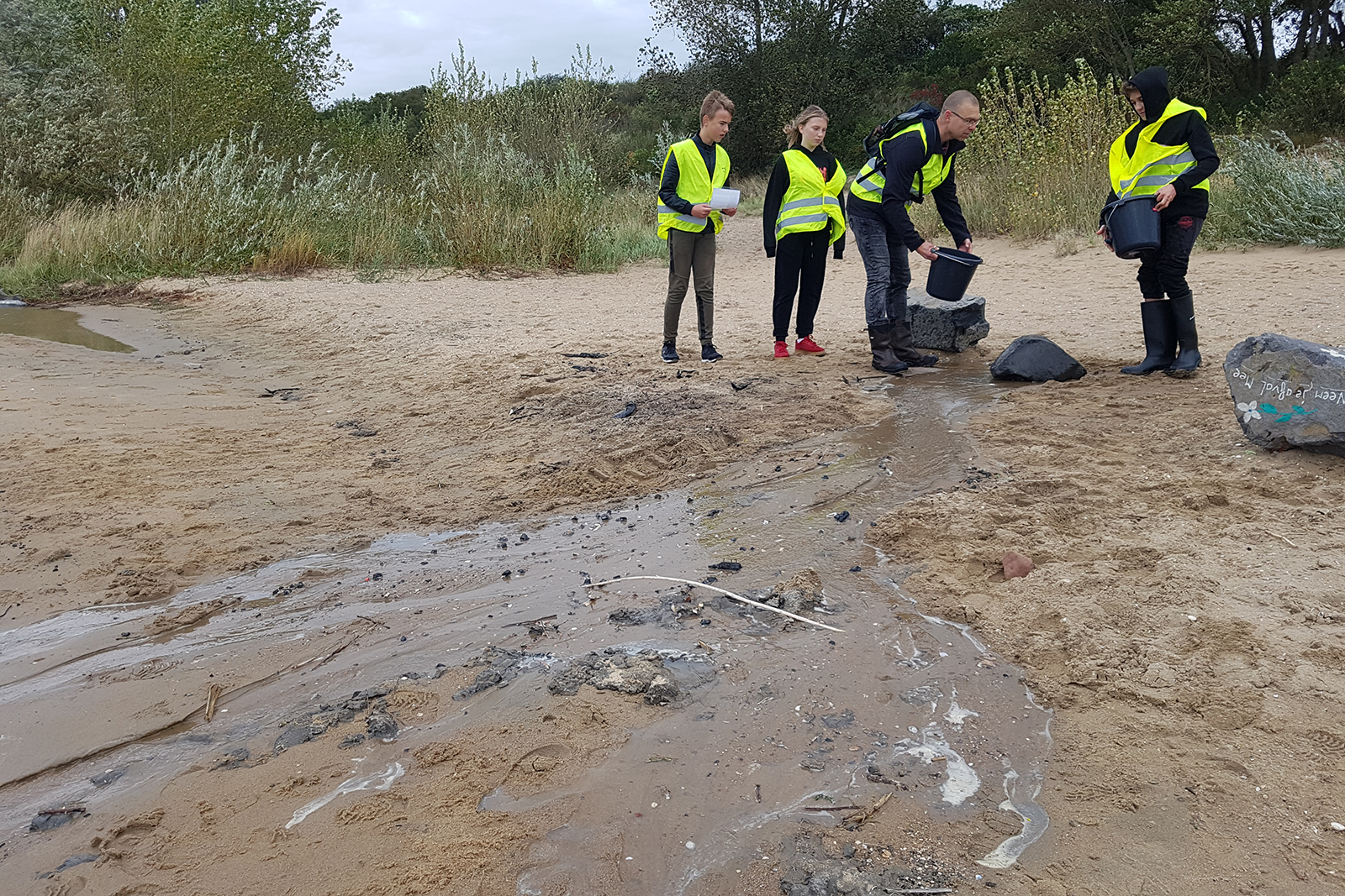 De minirivier: een nieuwe delta in de oude delta.