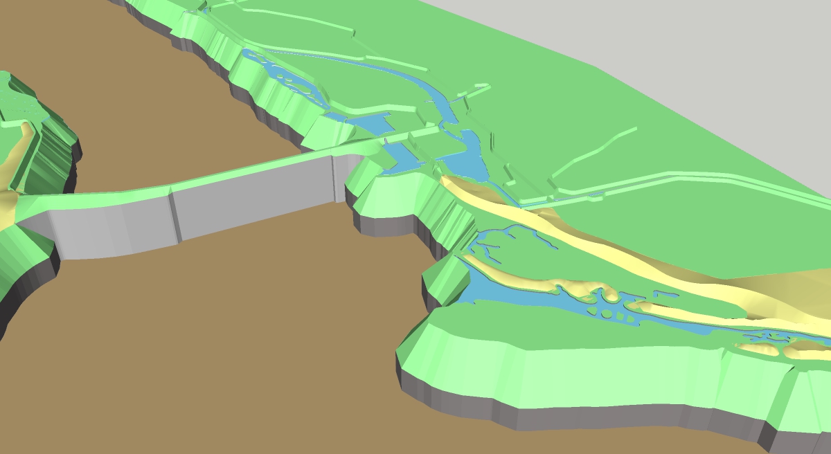Model getijdetafel Haringvliet