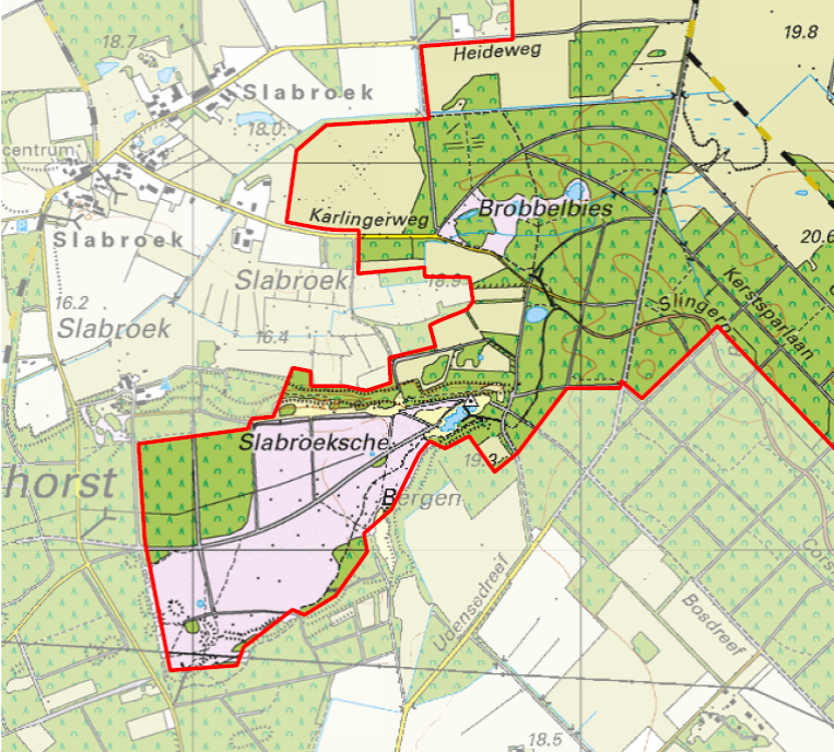 Kaart begrazing Slabroekse Bergen