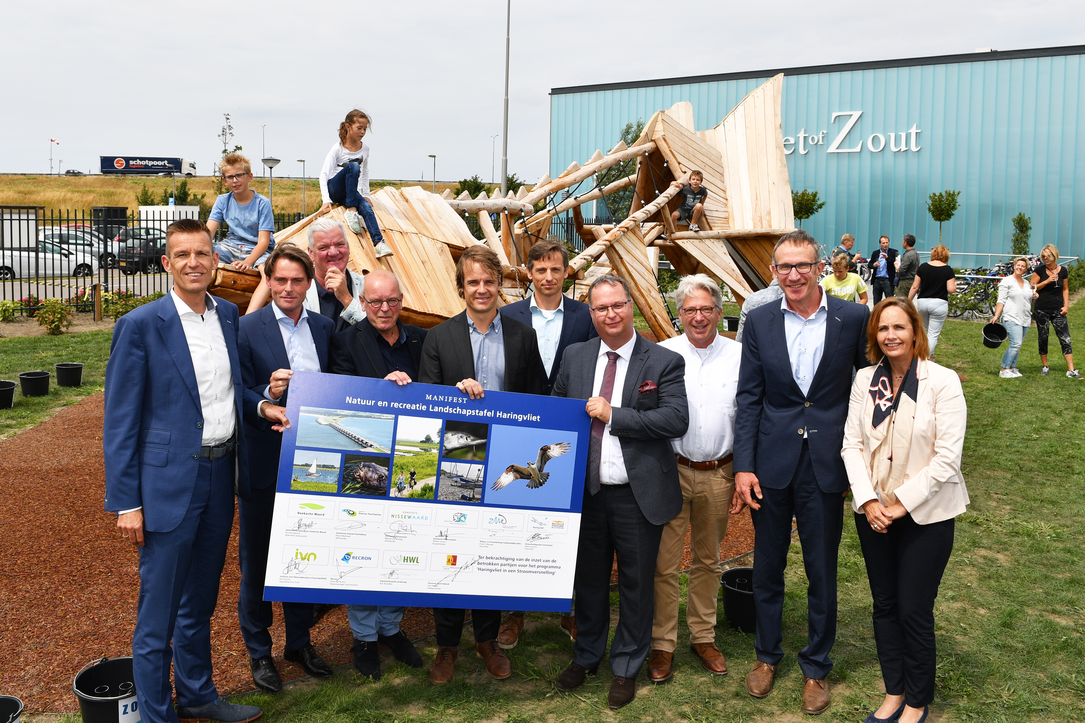 Ondertekenaars Manifest Haringvliet. Foto: René Zoetemelk