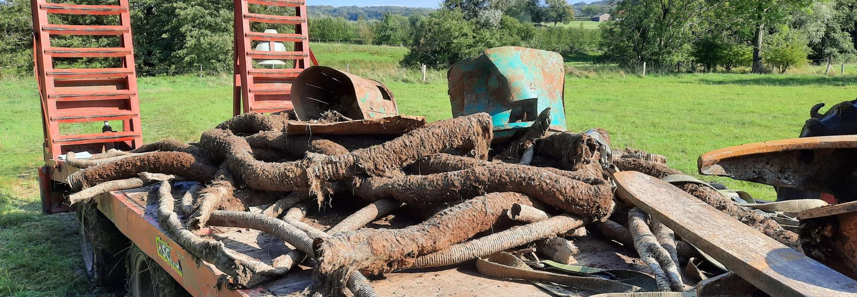 Verwijderde drainages in het Geuldal.