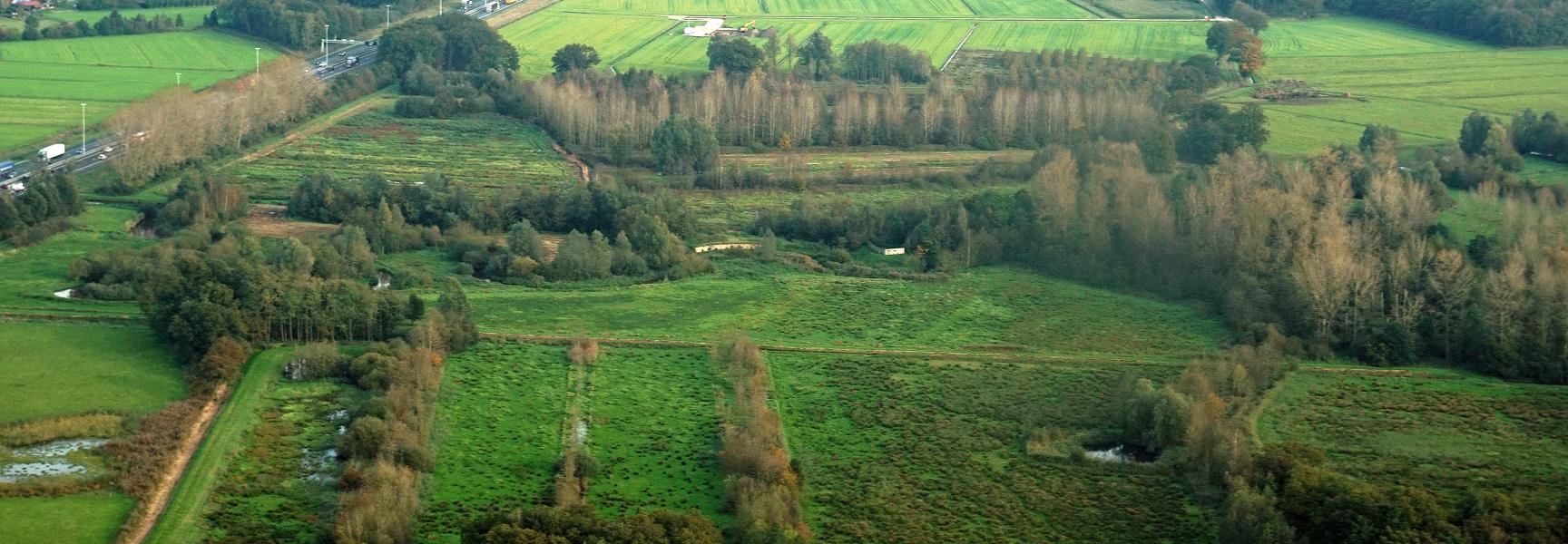 Het dal van de Beerze met een drone gefotografeerd