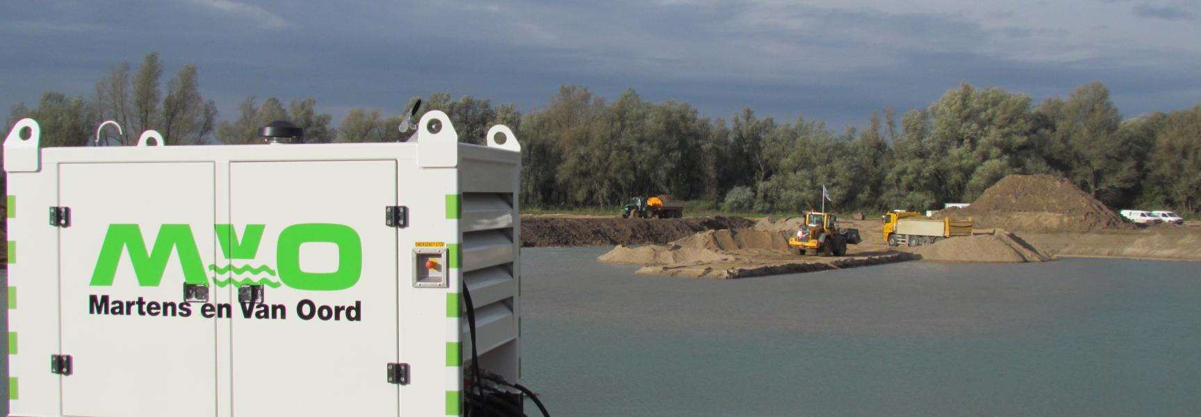 Martens en Van Oord werkt in de Beuningse Uiterwaarden