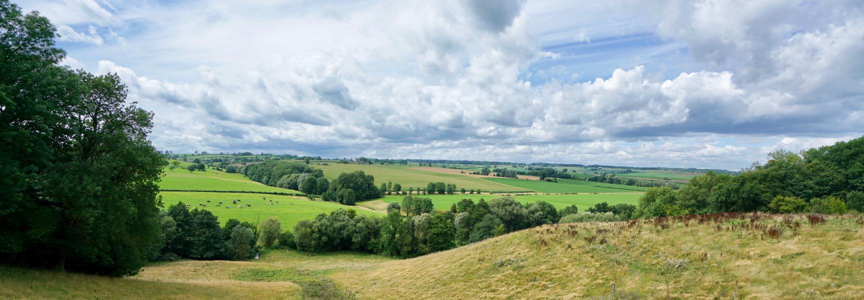 Gulpdal op de grens van Wallonië en Vlaanderen