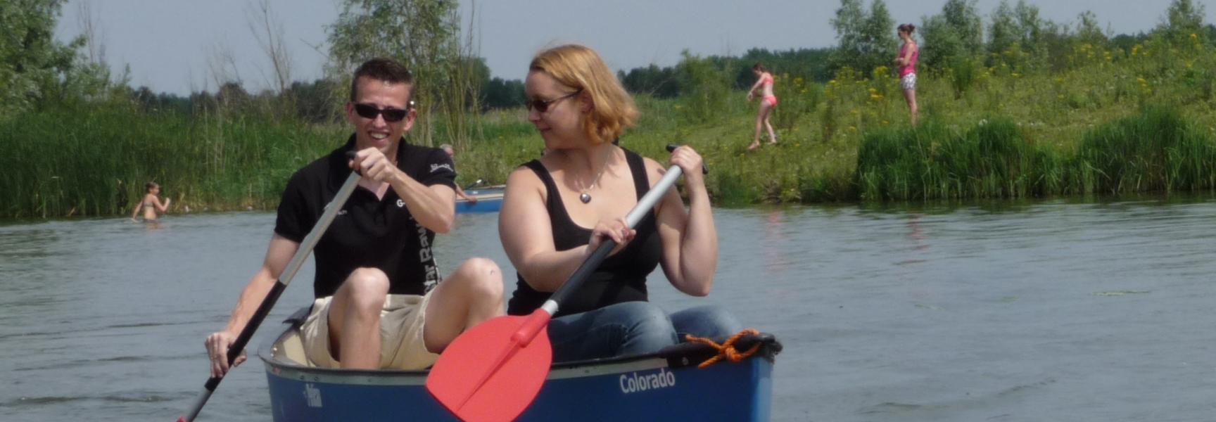 Kanotocht op het riviertje de Koedood