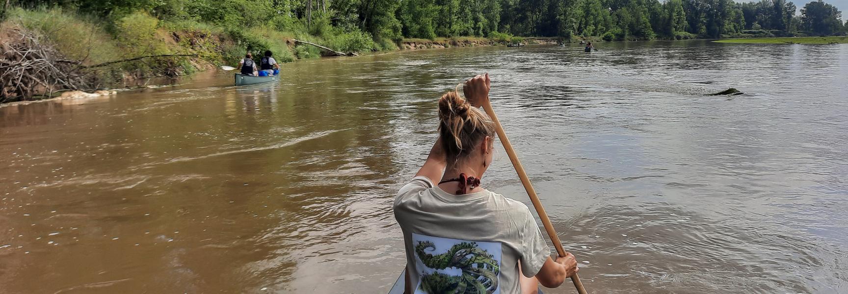 Kano-expeditie op de Allier, Frankrijk