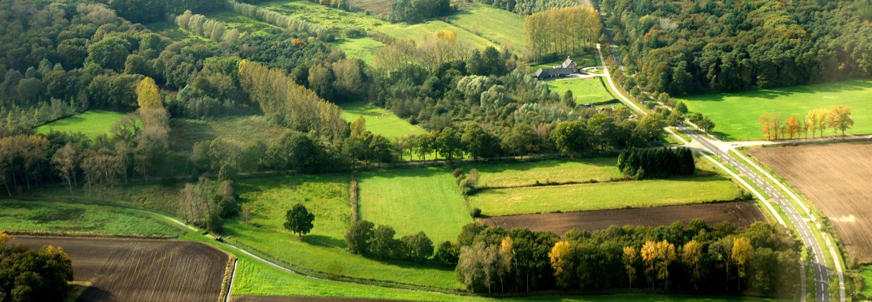 Het perceel Hooge Beek gezien vanuit de lucht (foto Bert Vervoort)