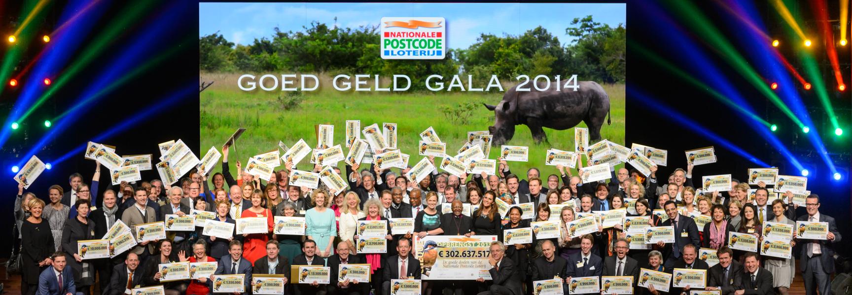 Groepsfoto Goed Geld Gala 2014