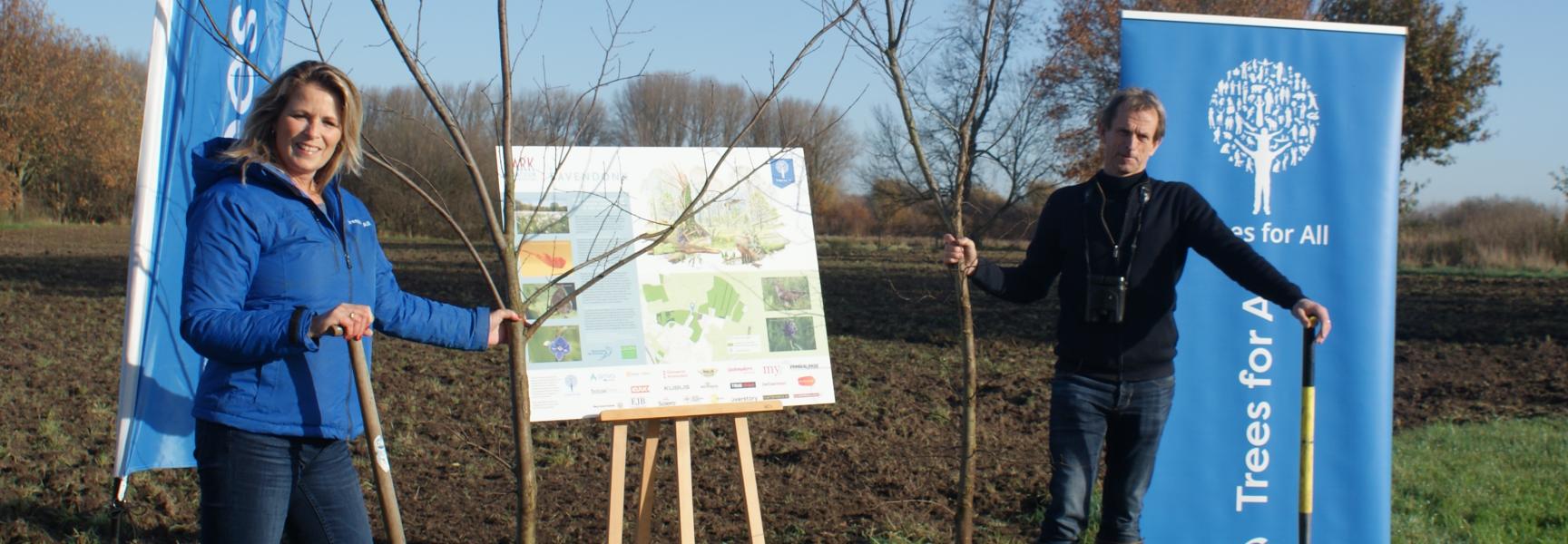 Start aanplant bomen bij Savendonk