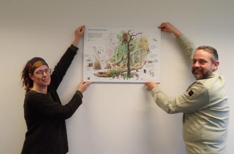 Beheerder Daniel Coenraadts en docent Sandra van der Wielen zijn blij met de platen. De opleiding wil groene veranderaars de wereld in brengen. Daar sluiten deze platen heel goed bij aan. 