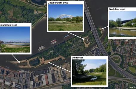 Oevers van het eiland van Brienenoord 